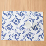 blue floral print placemat set of four