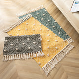 handmade cotton hand knitted doormat rug 3 colour