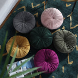 luxury velvet round cushion with filling 6 colours