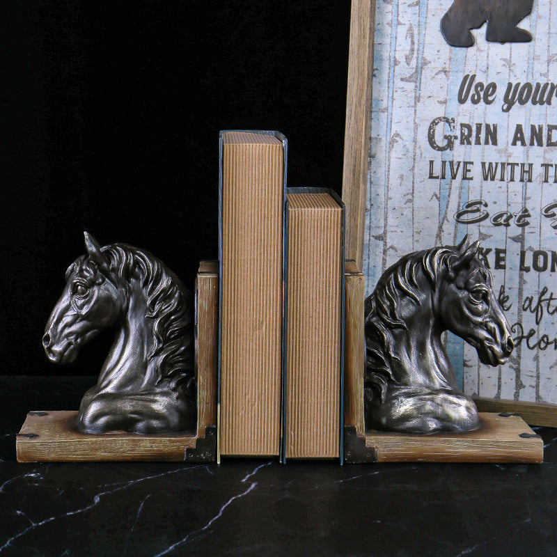 Vintage Horse Book Ends Ornament