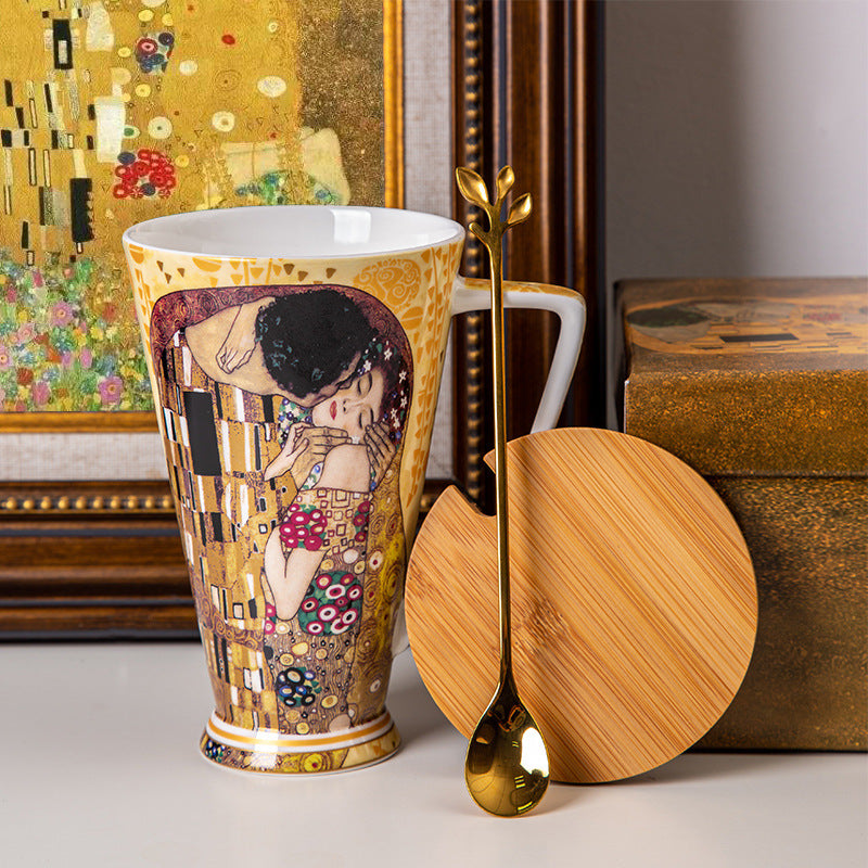 Gustav Klimt Artworks Painting  Bone China  Mug Set with Gift Packaging