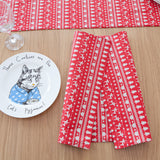 lovely deer red placemat set of 4