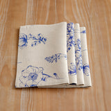 blue bees and floral placemat set of 4