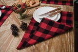 RED tartan check style placemats set of four