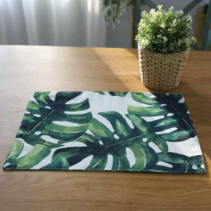 tropical green placemat set of four