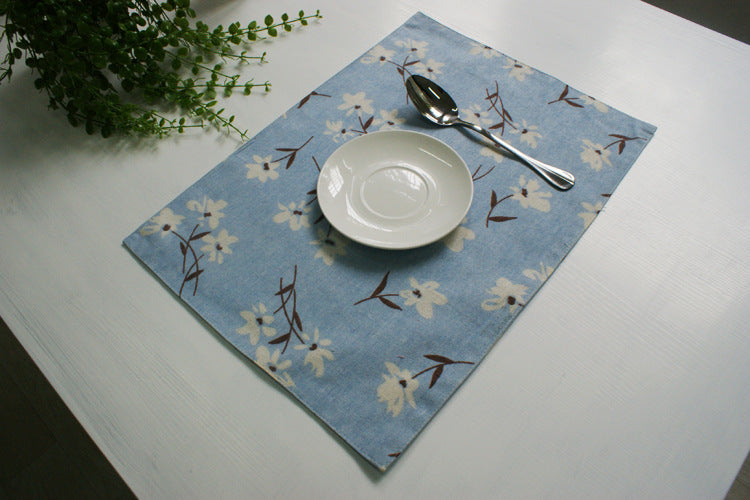 blue floral placemat set of four