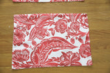 classic Red & White Floral Placemat set of four