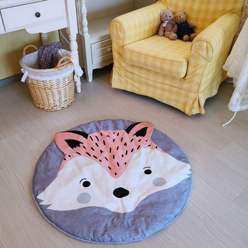 fox ROUND  baby blanket children PLAY MAT