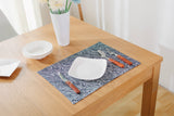 Japanese style  navy wave placemat set of four