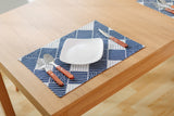 japanese style Navy square placemat set of 4