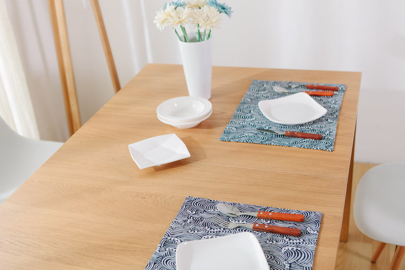 Japanese style  navy wave placemat set of four