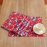 red & blue floral placemat set of 4