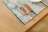 wood print placemat set of four