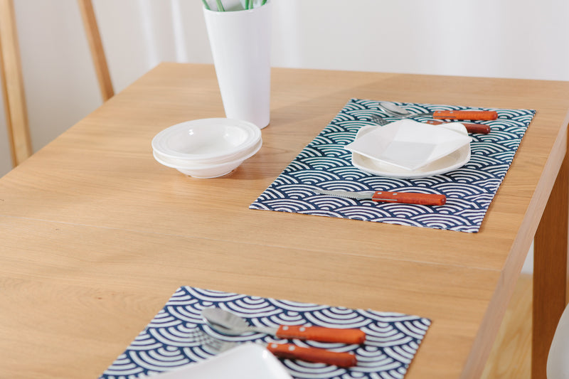 Traditional Japanese style Fish Scale Print Placemat Set of four