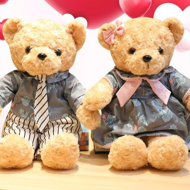 Classic Dressed up Couples Teddy Bear Soft Toys Decoration