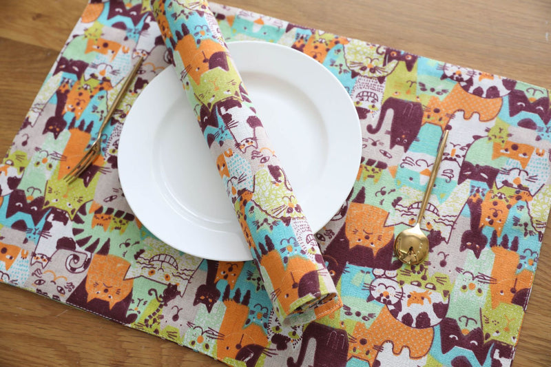 kitty placemat set of four