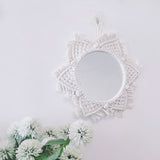 handmade bohemia knitted mirror wall art decoration 5 styles