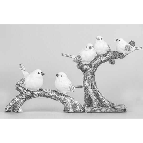 Three Birds on tree ornaments