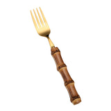 golden bamboo cutlery set of 4