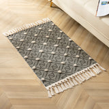 handmade cotton hand knitted doormat rug 3 colour