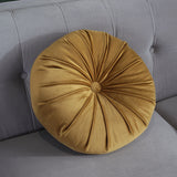 luxury velvet round cushion with filling 6 colours