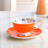 Colourful Bone China Ceramic Tea Cup Set 8 Colours