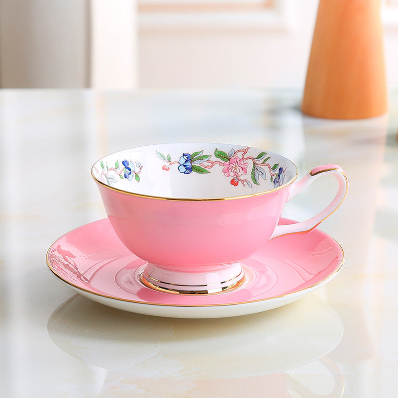 Colourful Bone China Ceramic Tea Cup Set 8 Colours